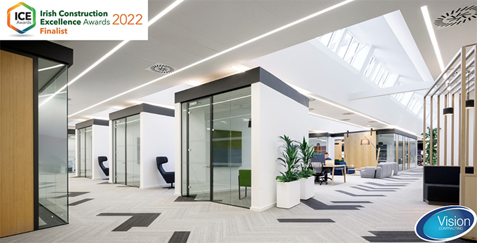 Vision Contracting Fexco Innovation Centre and RDI Hub project shortlisted in Irish Construction Excellence Awards